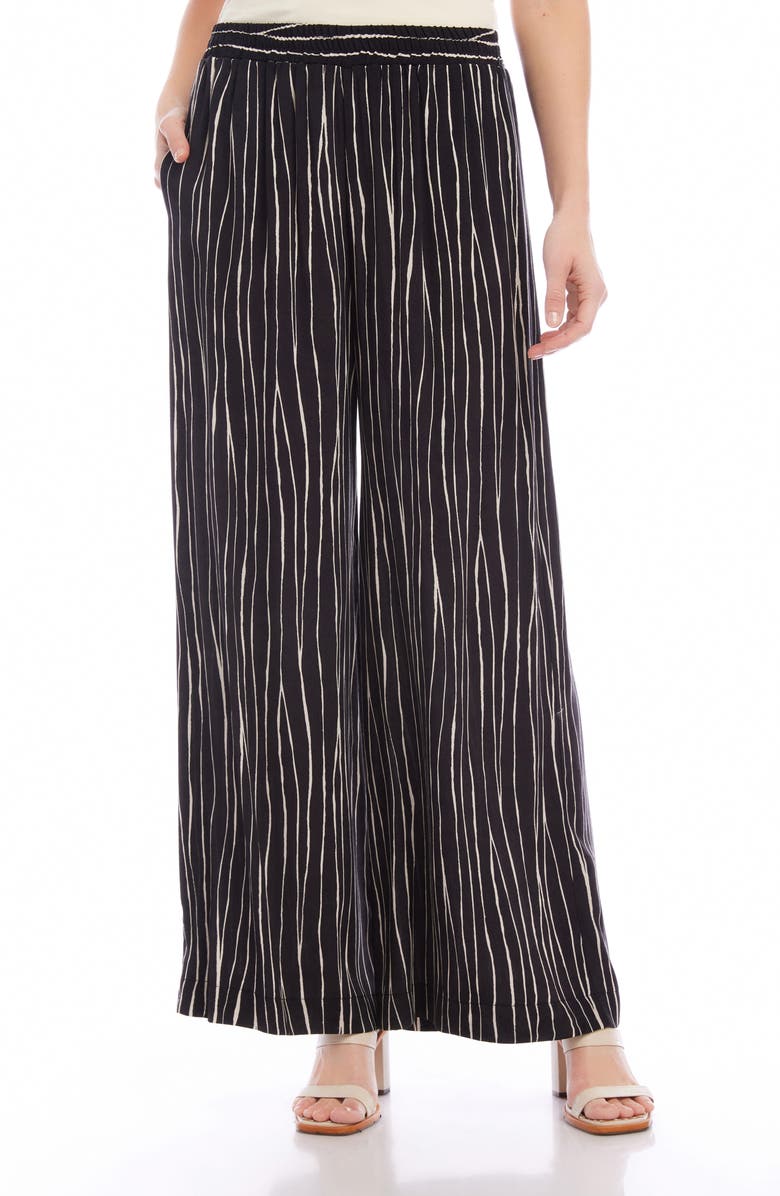 Karen Kane Stripe High Waist Wide Leg Pants, Main, color, 