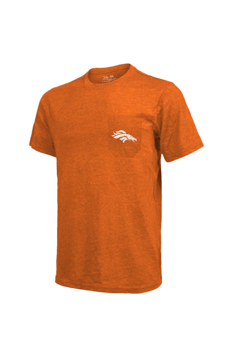 Majestic Threads Denver Broncos Majestic Threads Tri-Blend Pocket T-Shirt - Orange, Alternate, color, 