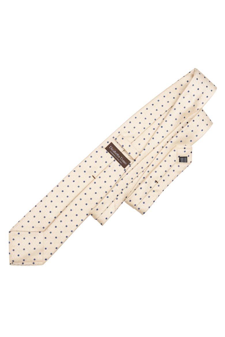 Tiburtina - Extra Long Silk Jacquard Tie for Men, Alternate, color, Pale Yellow