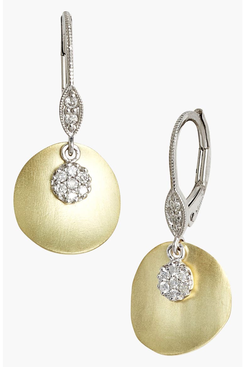 Charmed Diamond Drop Earrings, Main, color, YELLOW GOLD