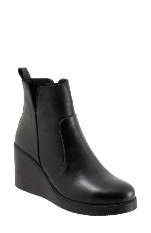 Bueno Laura Platform Wedge Bootie In Black