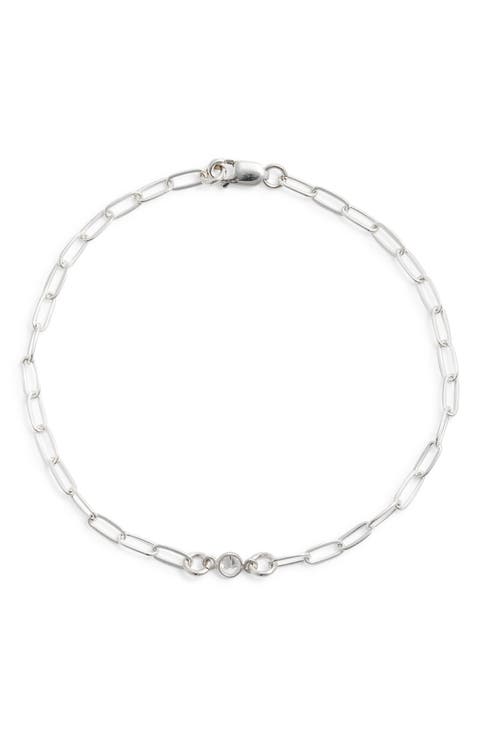 Everly Cubic Zirconia Paperclip Bracelet