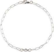 Nashelle Everly Cubic Zirconia Paperclip Bracelet