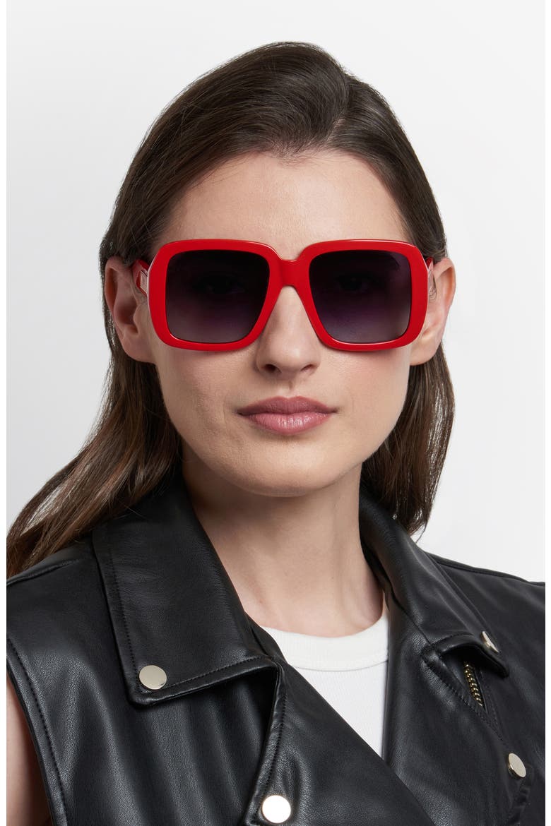 55mm Gradient Square Sunglasses, Alternate, color, 0C9A-9O