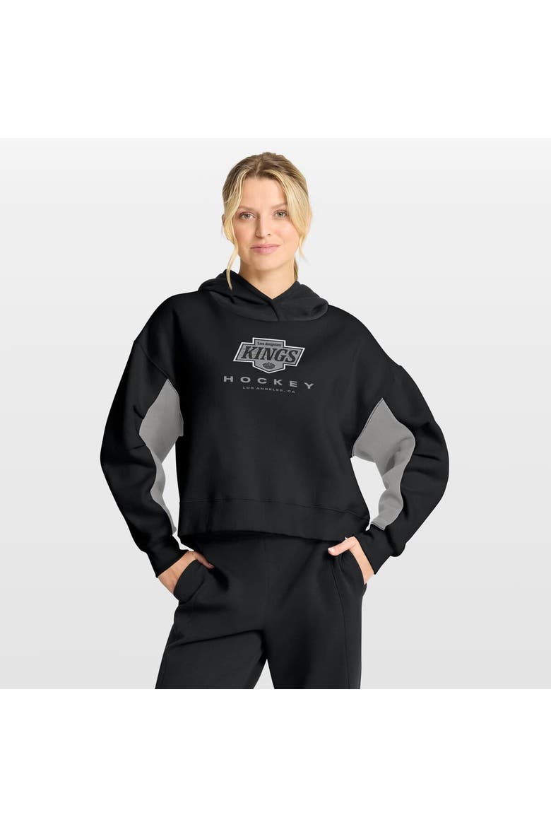 Women's Fanatics Black Los Angeles Kings Back Check Boxy Hoodie, Main, color, Black