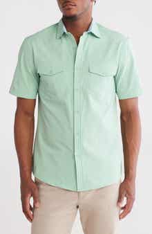 Vintage 1946 Hybrid Seersucker Short Sleeve Button-Down Shirt