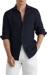 Reiss Ruban Linen Button-Up Shirt