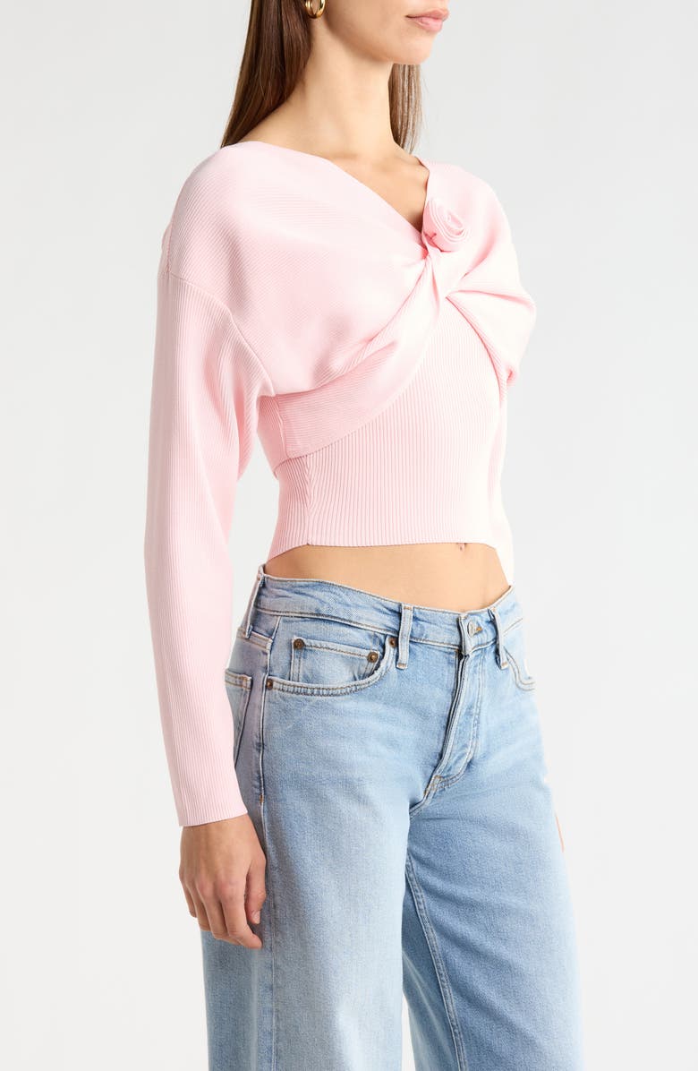 ASTR the Label Jasmyn Rib Crop Tube Top 
Bolero Set, Alternate, color, Soft Pink