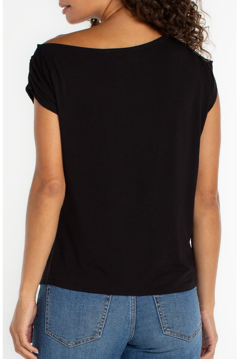 One-Shoulder Top, Alternate, color, BLACK