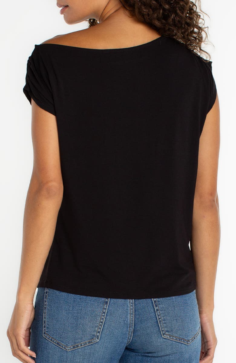 Liverpool Los Angeles One-Shoulder Top, Alternate, color, Black