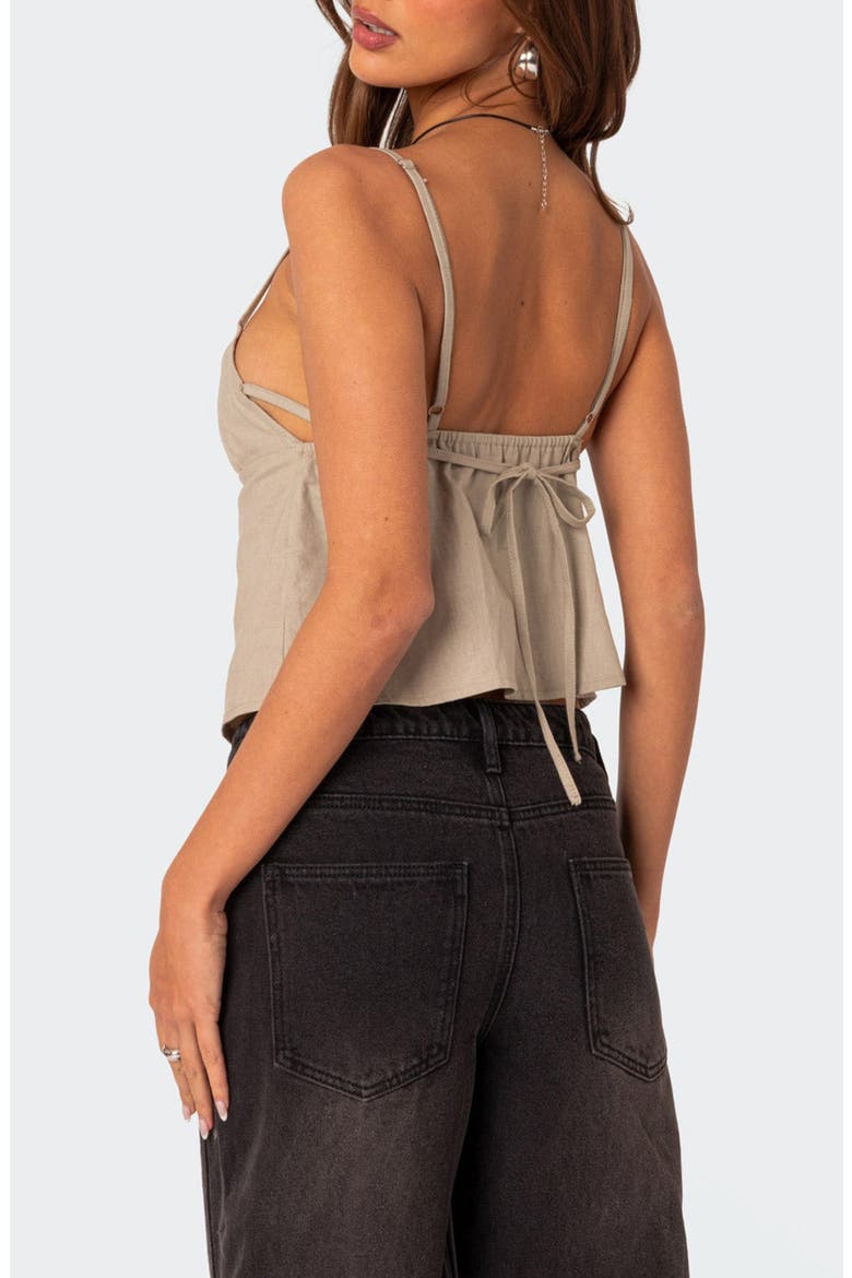 Tie Back Cotton Camisole, Alternate, color, OLIVE