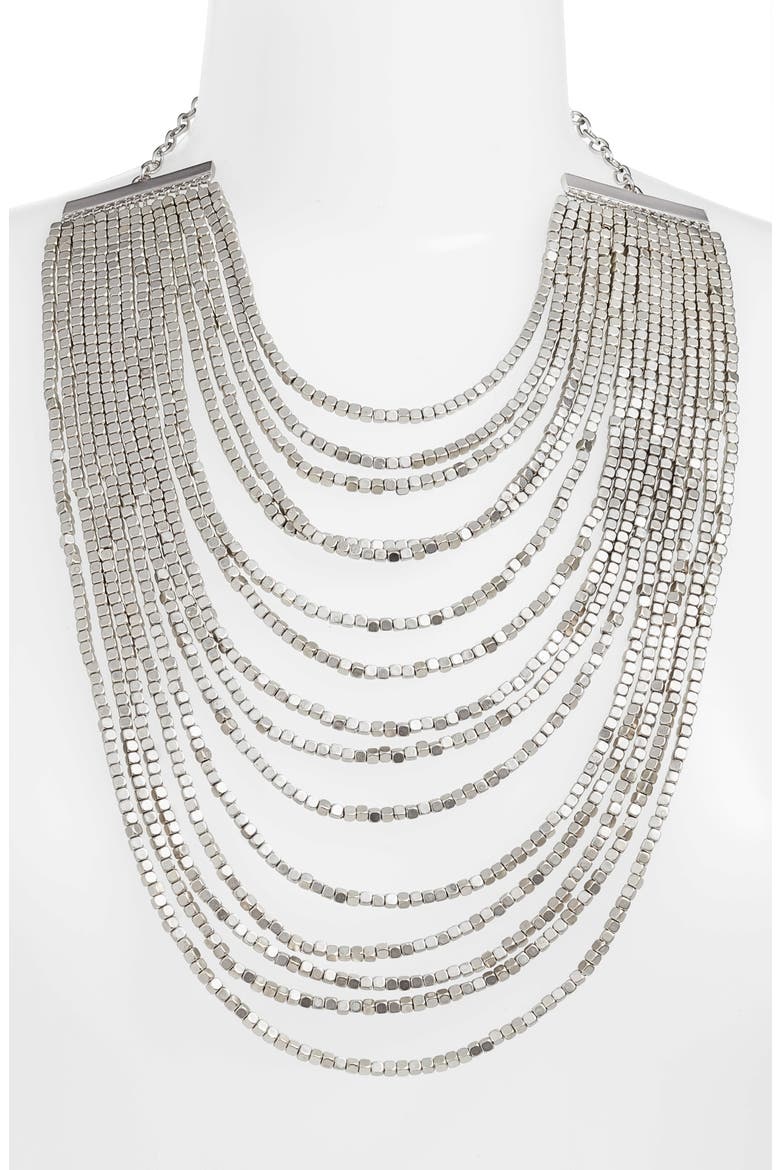 Joan Beaded Multistrand Necklace, Alternate, color, SILVER