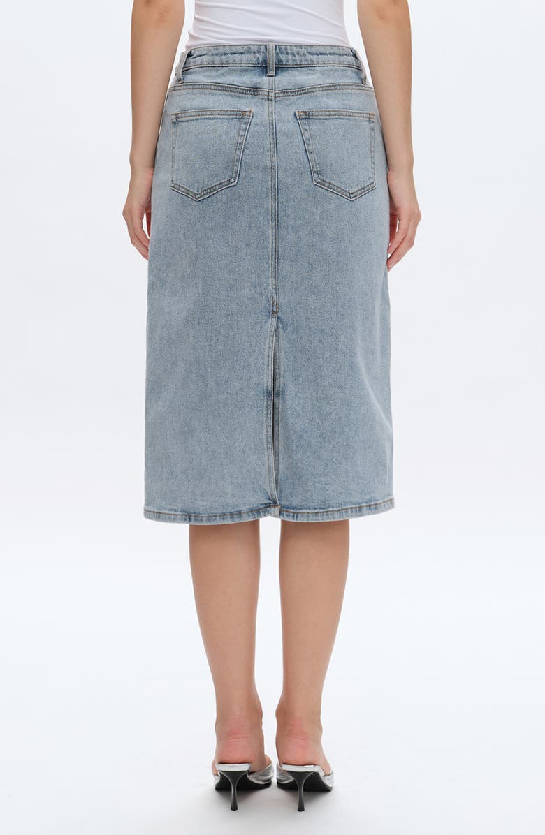 Bayeas Beth Denim Midi Skirt, Alternate, color, Whispy