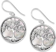 SAMUEL B. Sterling Silver Tree of Life Drop Earrings