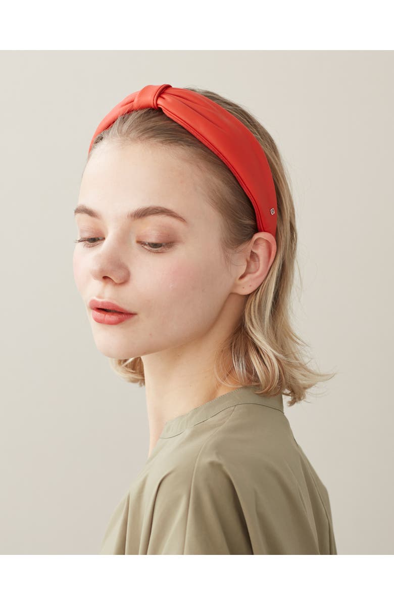 Alexandre de Paris Leather headband, Alternate, color, Red