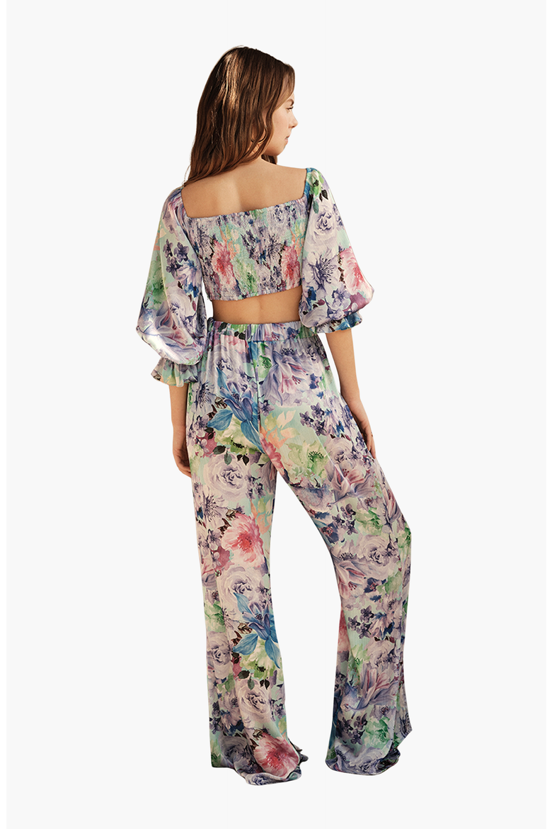 GAIA Long Sleeve Bustier, Alternate, color, Floral Purple