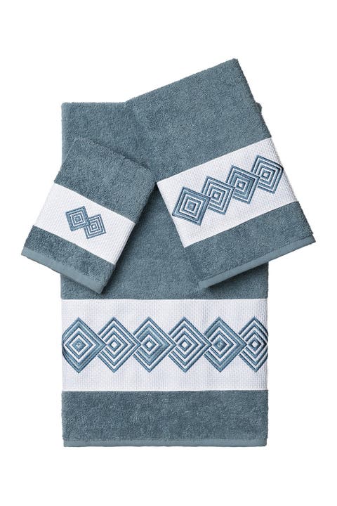 Noah 3-Piece Embellished Towel Set - Teal
