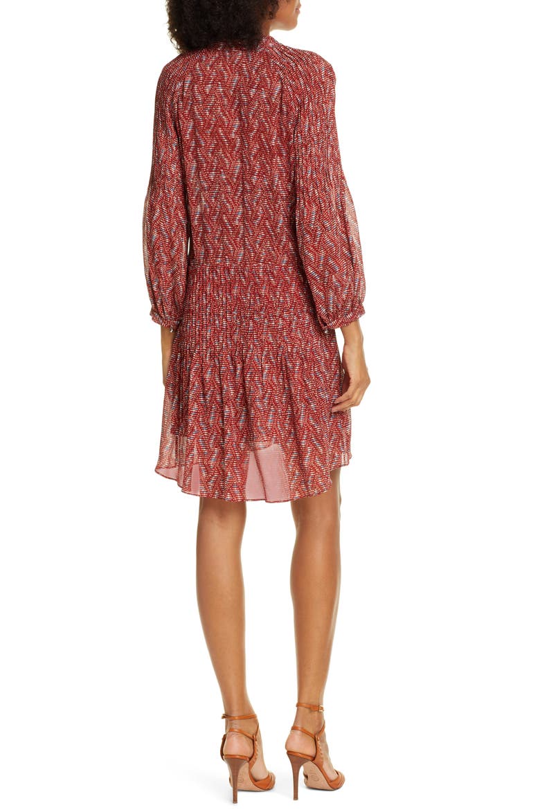 Priya Print Dress, Alternate, color, CLAY MULTI