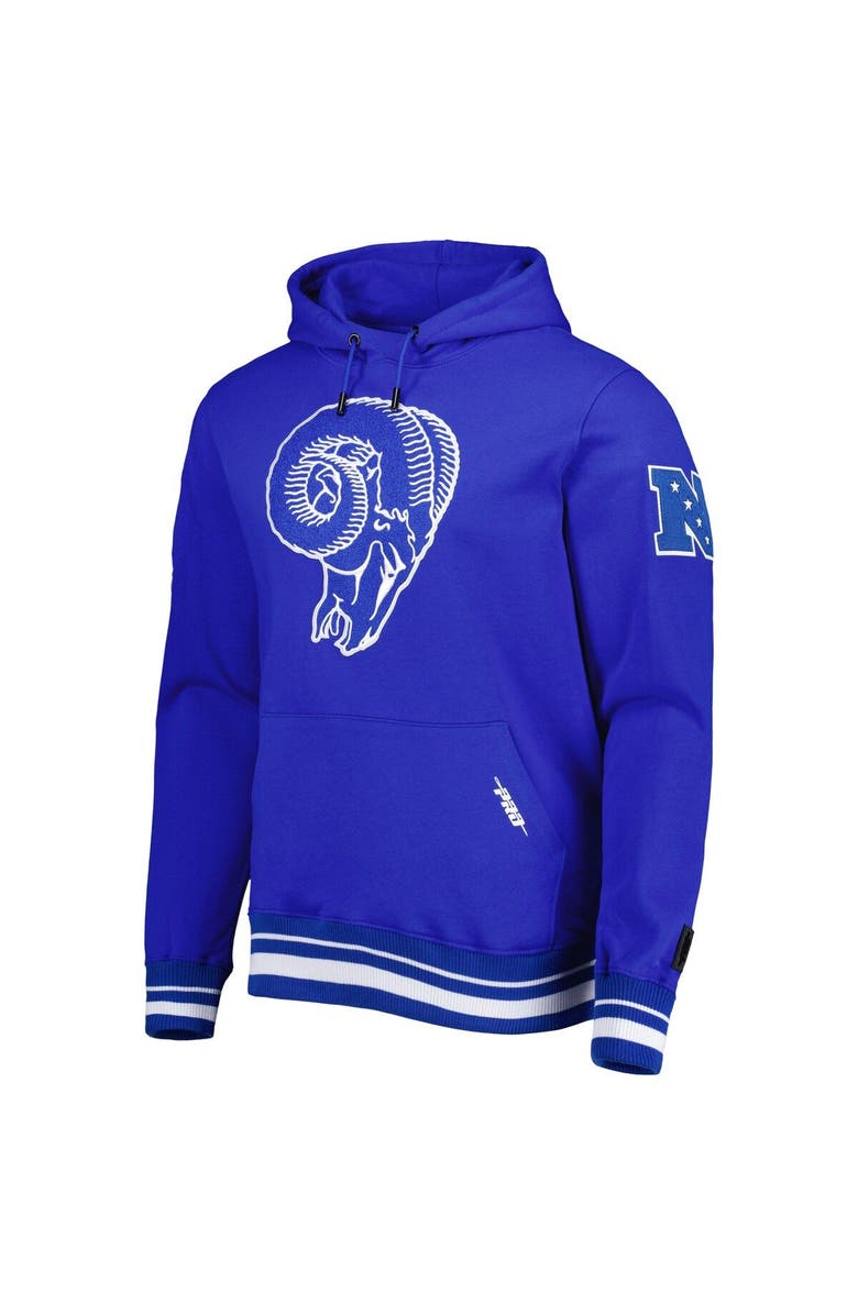 PRO STANDARD Men's Pro Standard Royal Los Angeles Rams Retro Classic Fleece Pullover Hoodie, Alternate, color, 