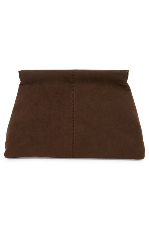 Bcbg Faux Suede Clutch In Brown