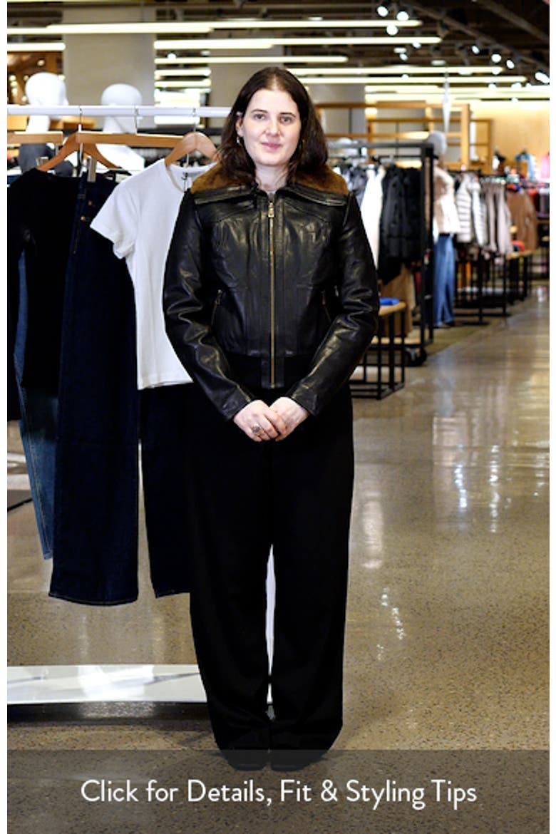 Evie Leather Jacket with Faux Fur Collar video