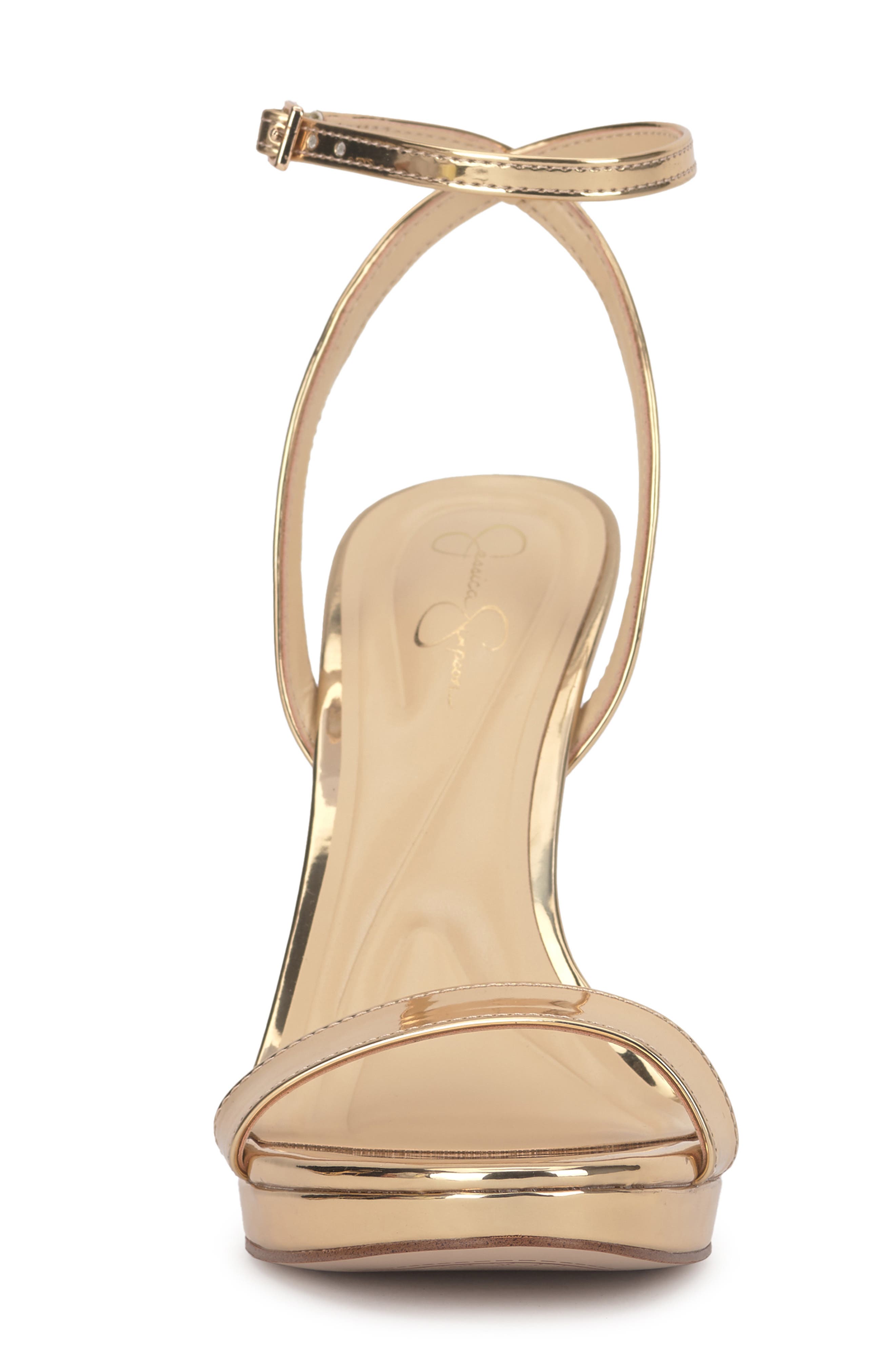 Divra Ankle Strap Stiletto Sandal, Alternate, color, GOLD