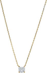 BY ADINA EDEN Moissanite Solitaire Round Pendant Necklace