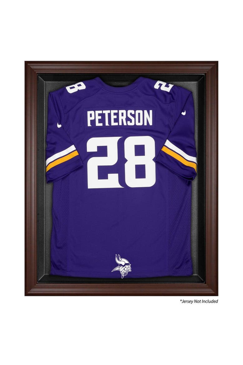 Minnesota Vikings (2013-Present) Brown Framed Jersey Display Case, Main, color, Brown