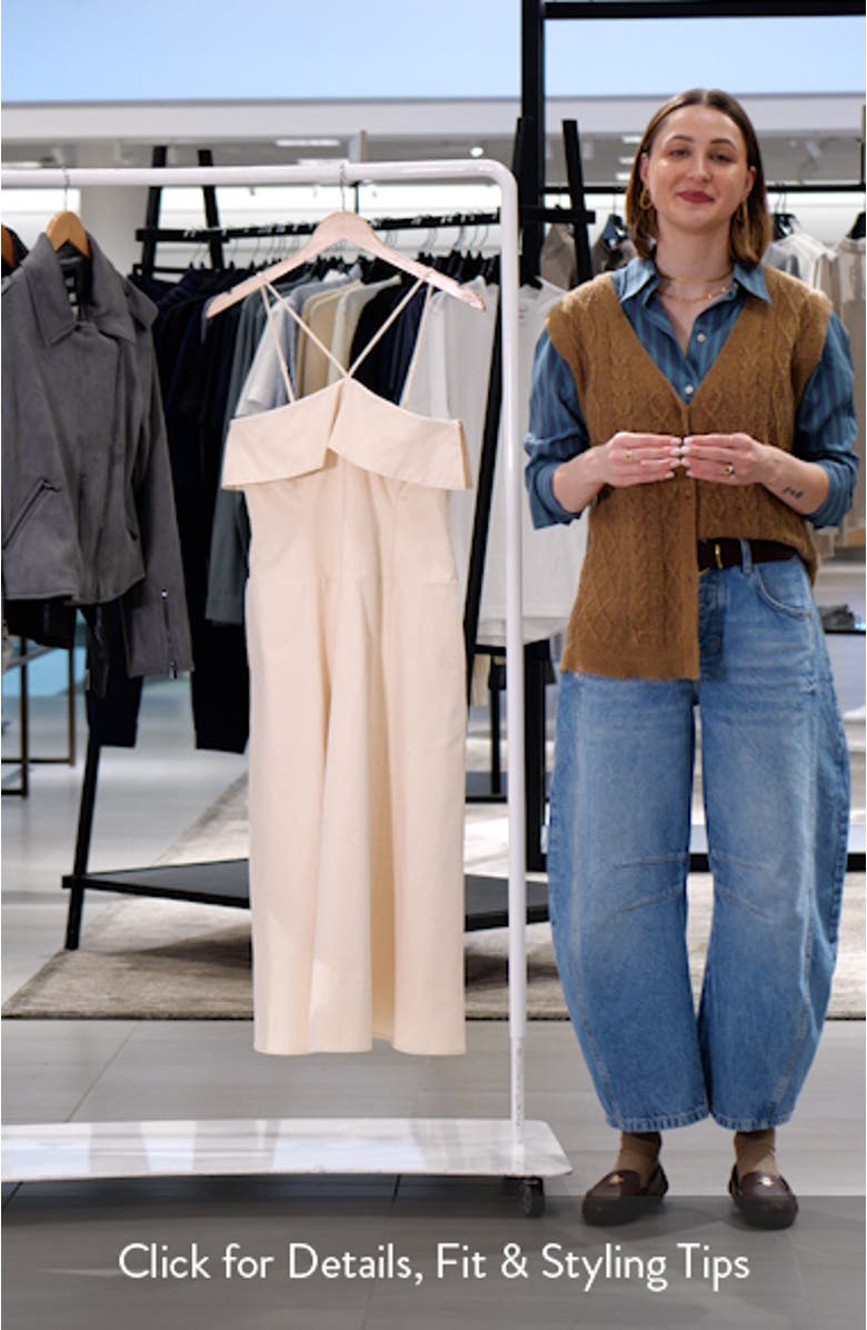 Clover Halter Cotton Midi Dress, sales video thumbnail