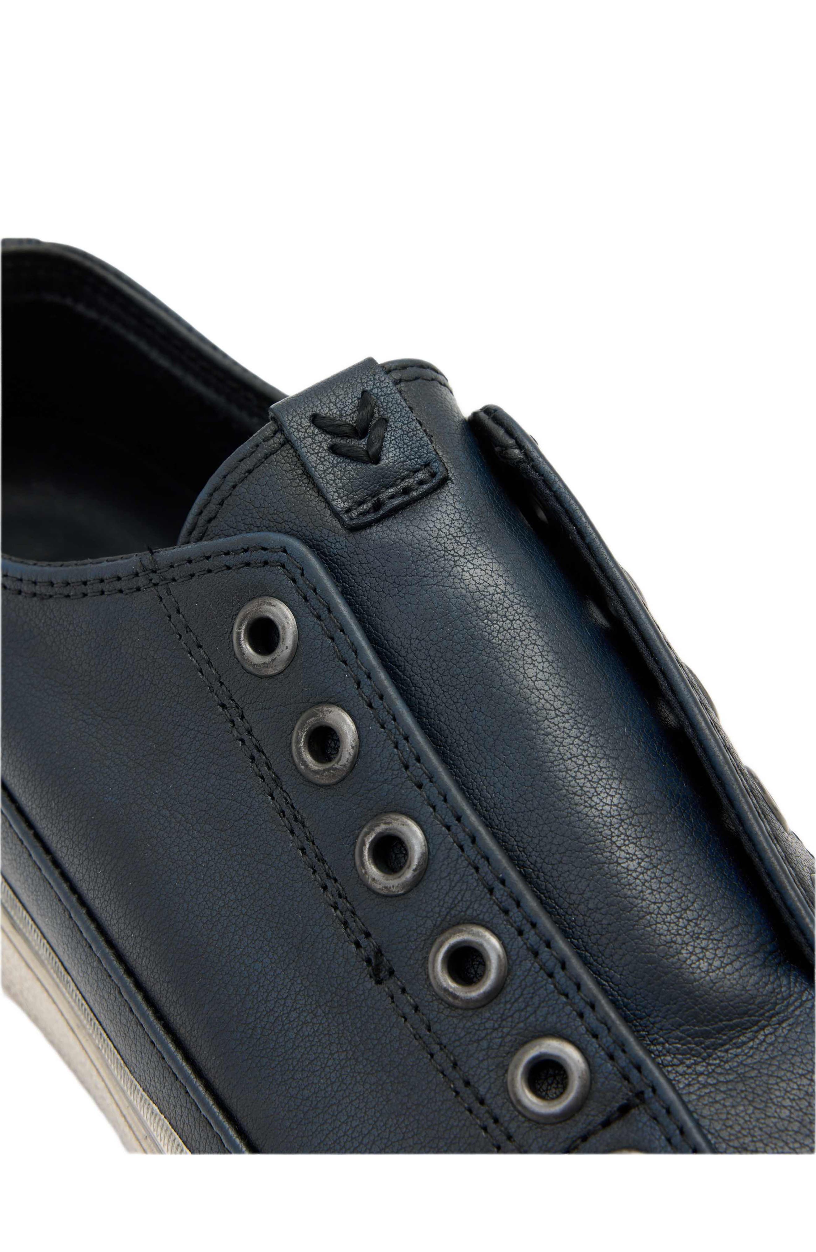 Laceless Low Top Sneaker, Alternate, color, NAVY