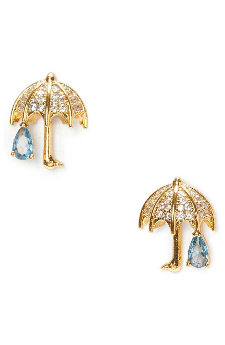 Kate Spade New York Pavé Umbrella Stud Earrings, Main, color,