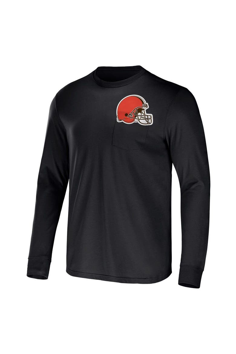 Men's NFL x Darius Rucker Collection by Fanatics Brown Cleveland Browns Team Long Sleeve Pocket T-Shirt, Alternate, color, Brown