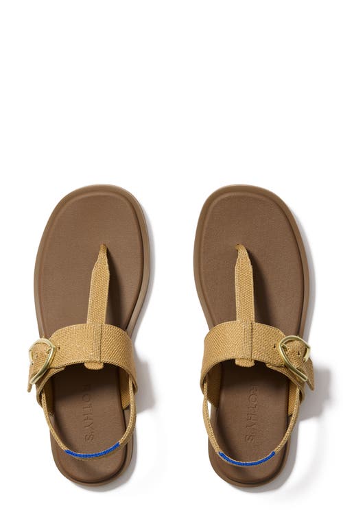 Rothys Rothy's The T-strap Sandal In Golden Sun