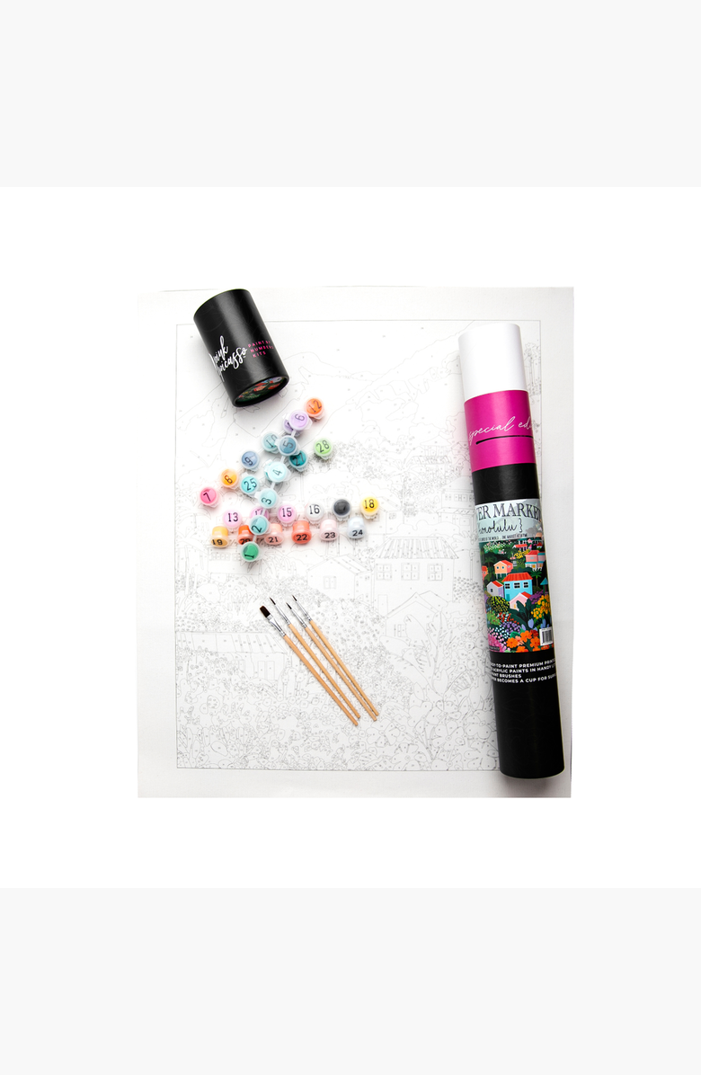 Pink Picasso Kits Honolulu Flower Market Paint by Numbers Kit, Alternate, color, Multicolor