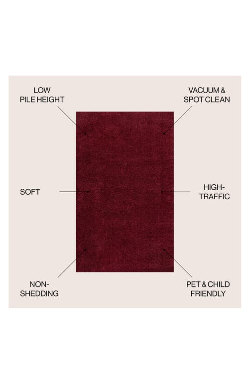 Jonathan Y Haze Solid Low-pile Area Rug In Red