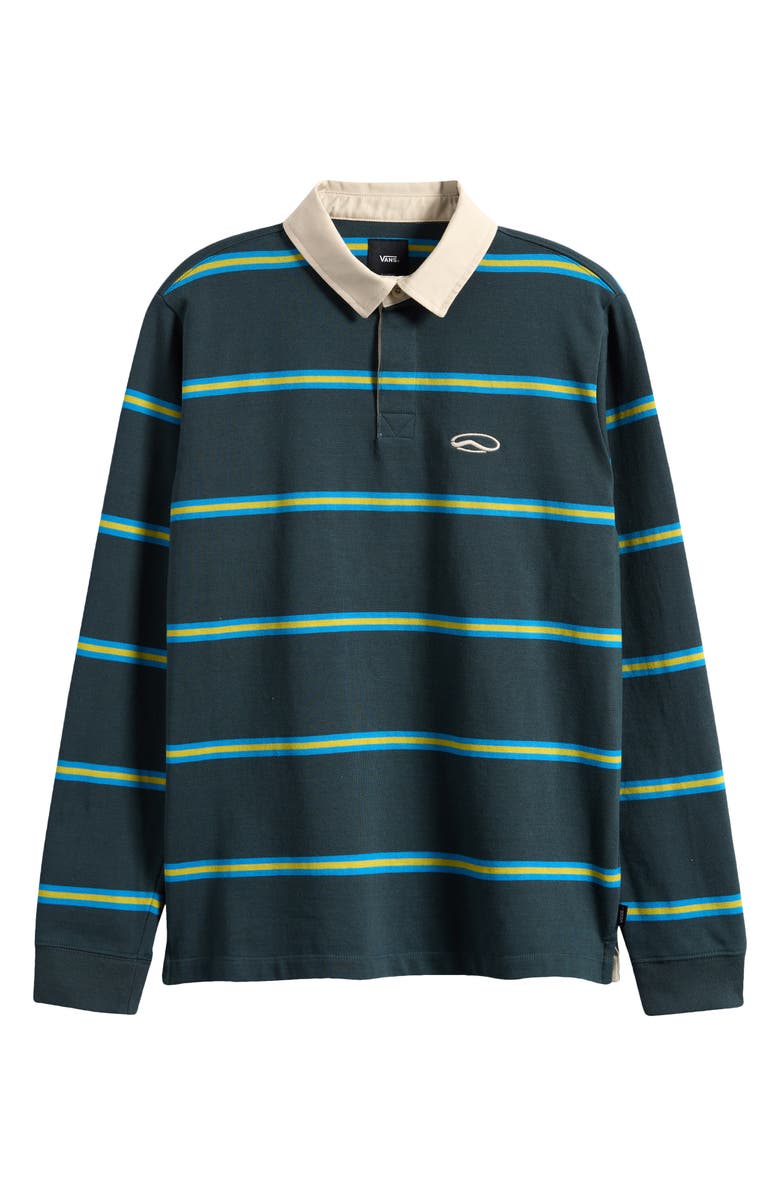 Vans Kids' Gatewood Stripe Long Sleeve Cotton Rugby Shirt, Main, color,