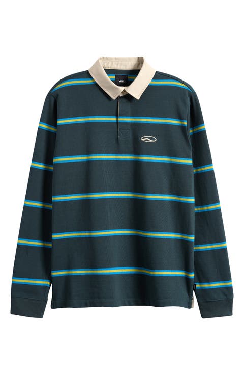 Kids' Gatewood Stripe Long Sleeve Cotton Rugby Shirt