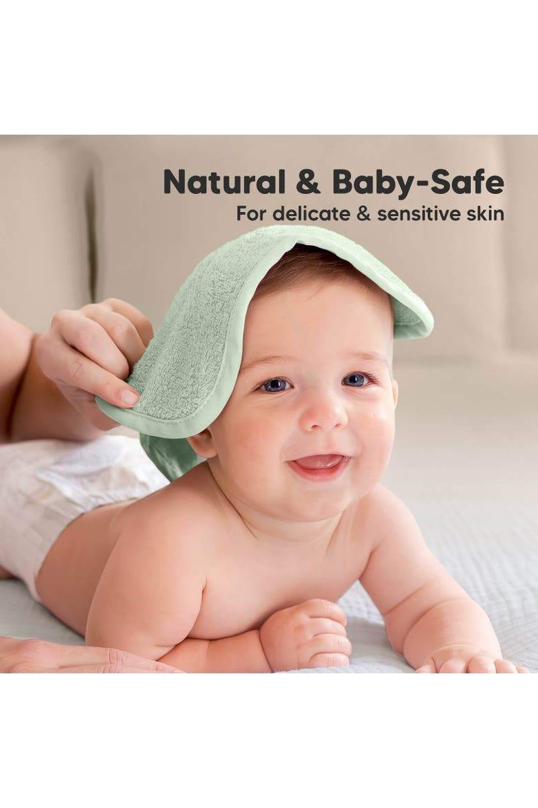 Deluxe Baby Washcloths, Alternate, color, Pistachio