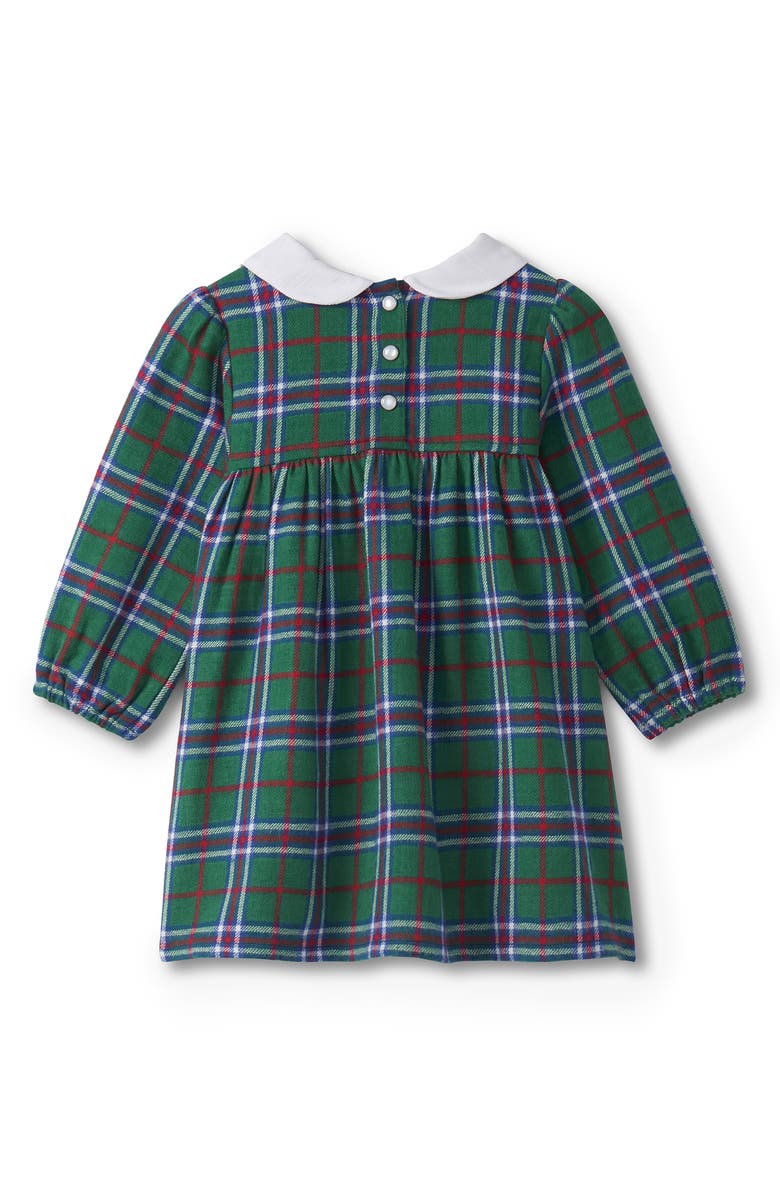 Hatley Holiday Plaid Puff Sleeve Dress, Alternate, color, Green