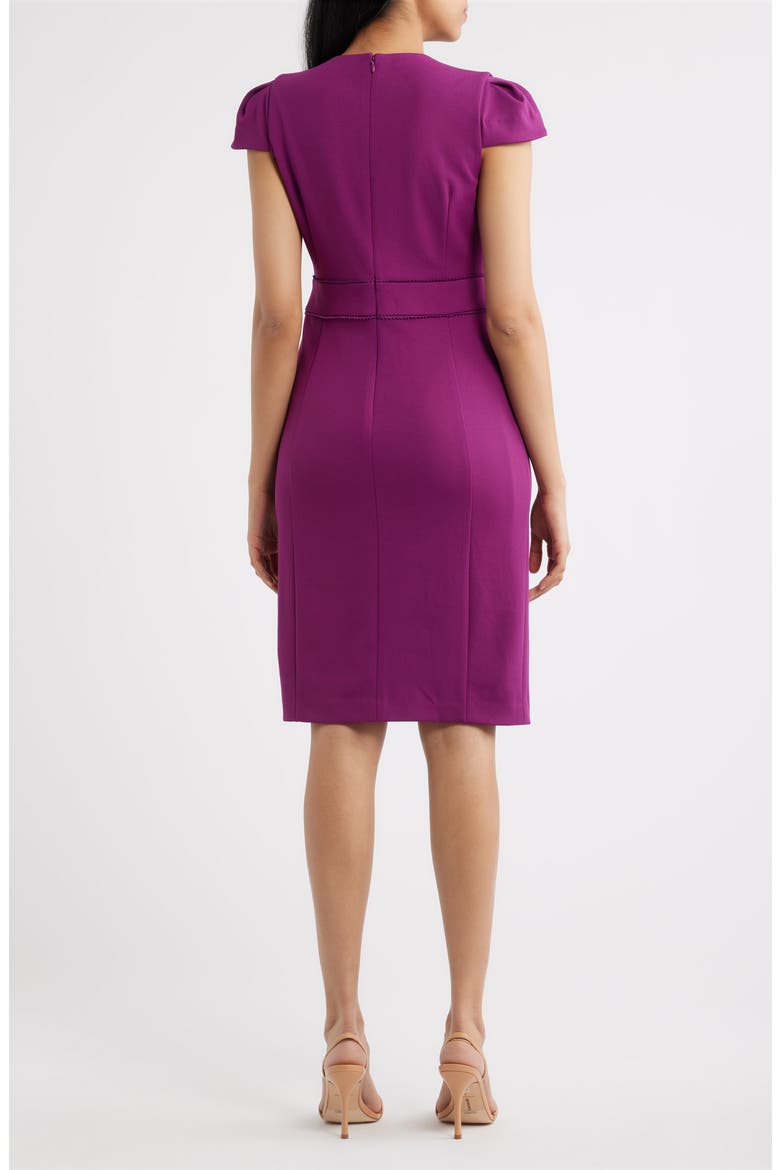 Cap Sleeve Sheath Dress, Alternate, color, BEET