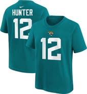 Nike Youth Nike Travis Hunter Teal Jacksonville Jaguars 2025 NFL Draft First Round Pick Name & Number T-Shirt