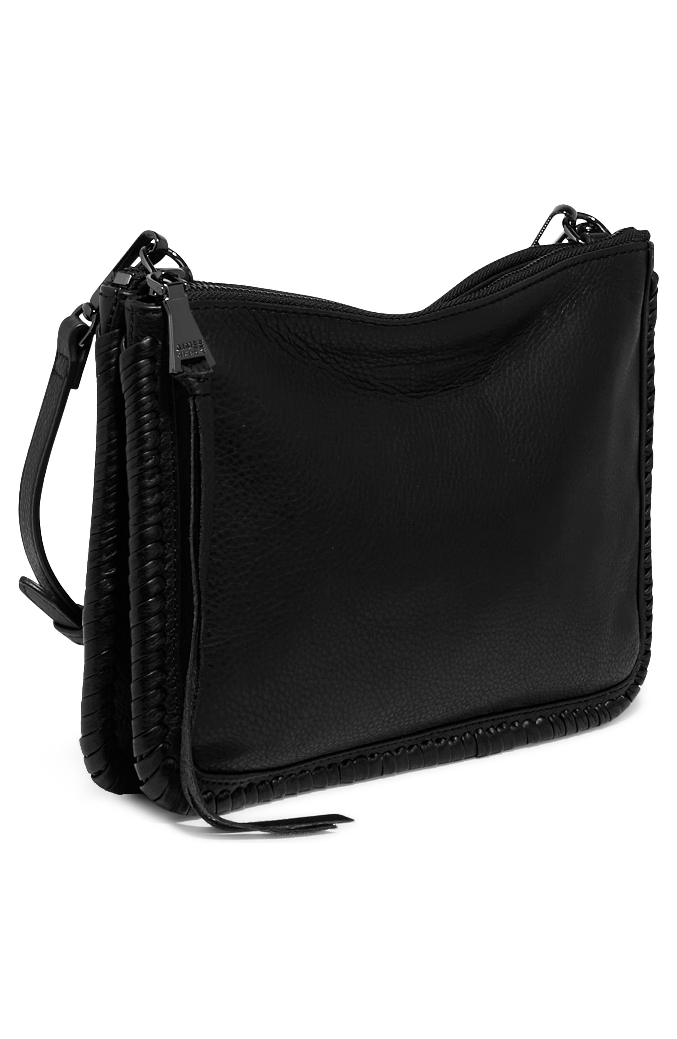 AIMEE Famous Double Zip Leather Crossbody Bag, Alternate, color, 