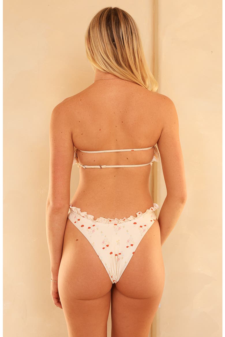 Rikki Bandeau Bikini Top, Alternate, color, Rosewater