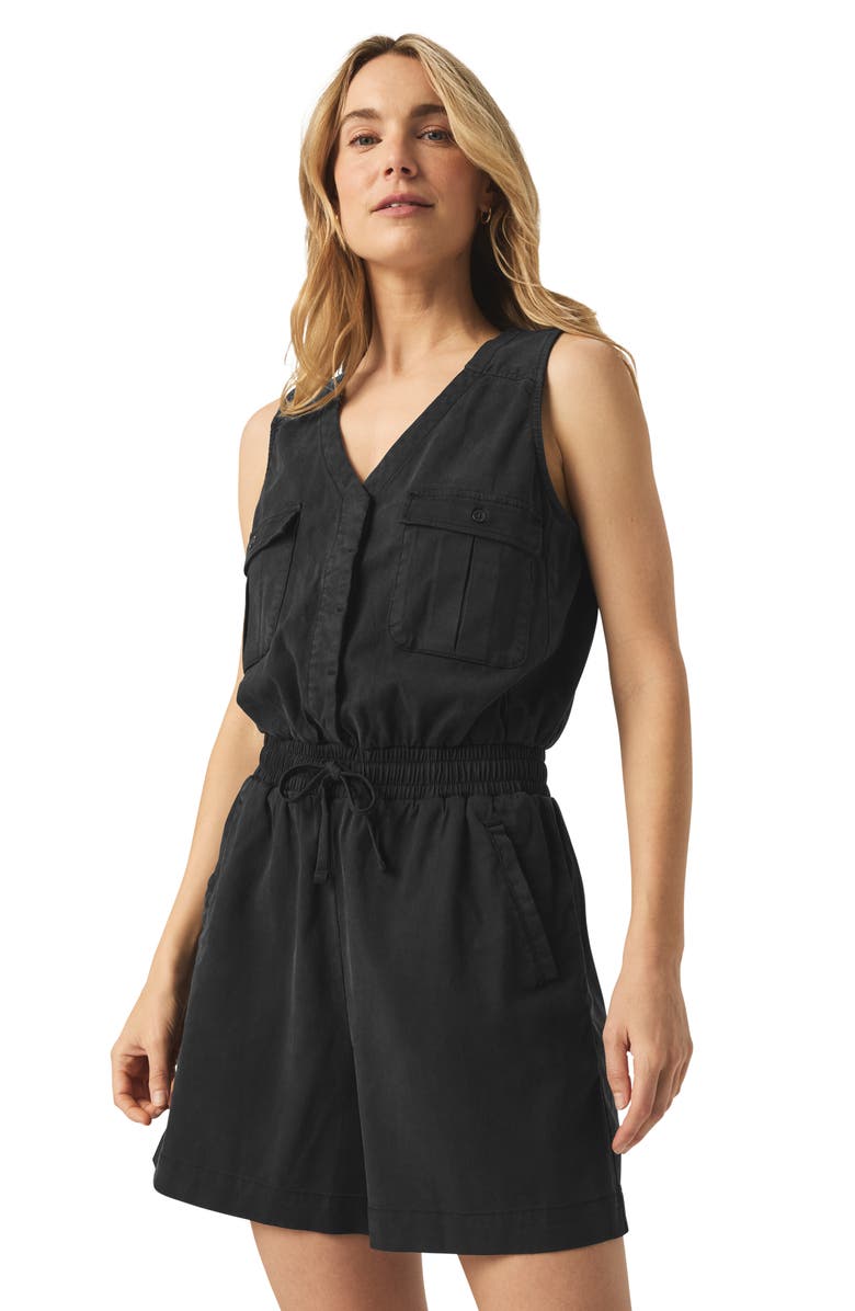 Splendid Adelina Romper, Alternate, color, Black