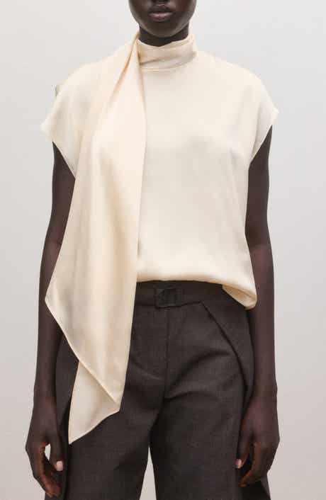 Tie Neck Silk Top