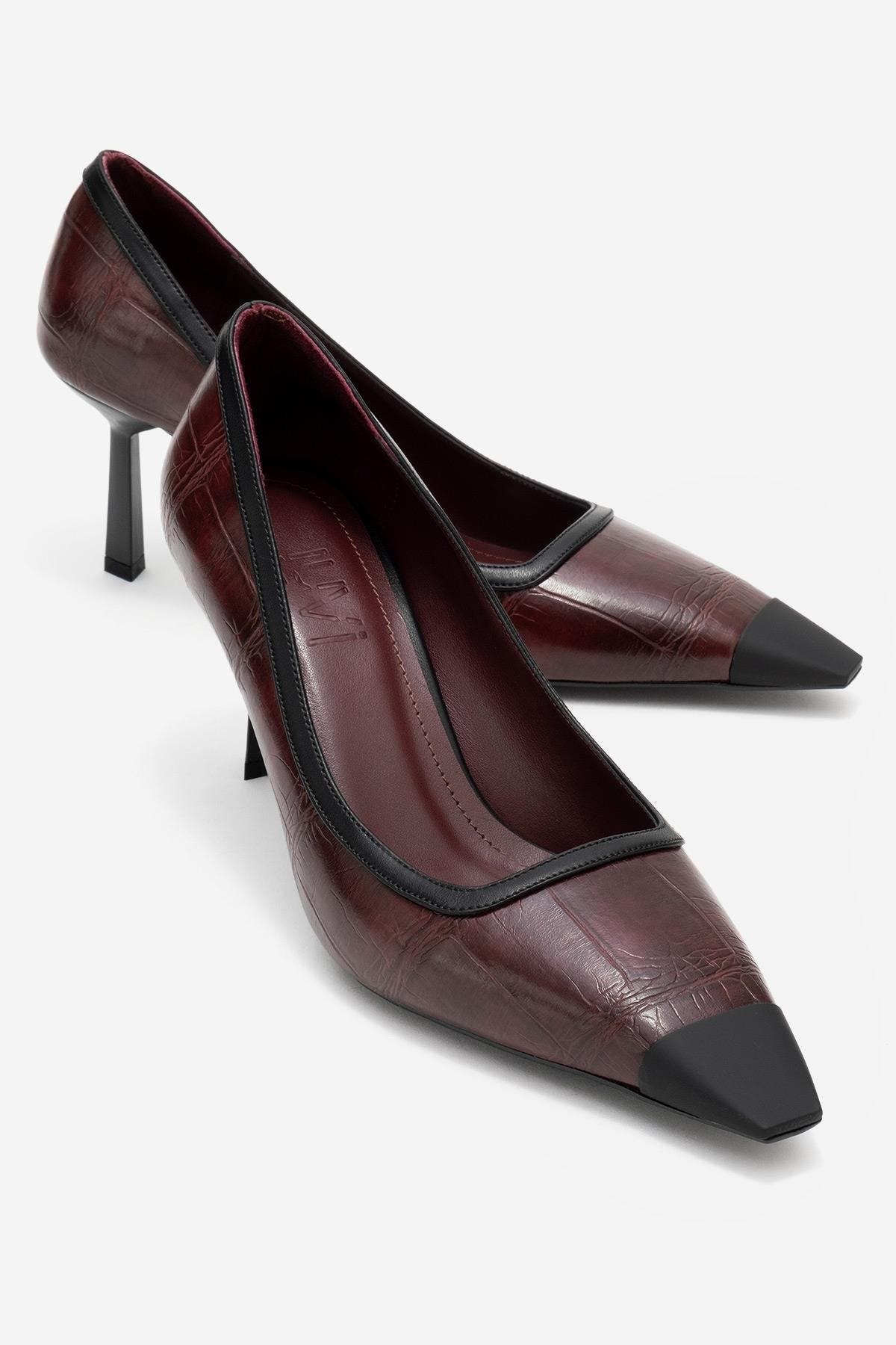 Rona Pointed Toe Pump, Alternate, color, Burgundy Printed
