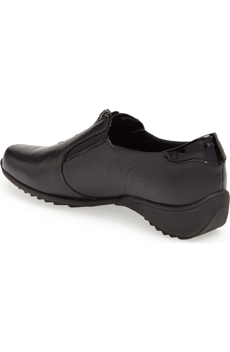 Munro Berkley Sneaker, Alternate, color, Black Leather