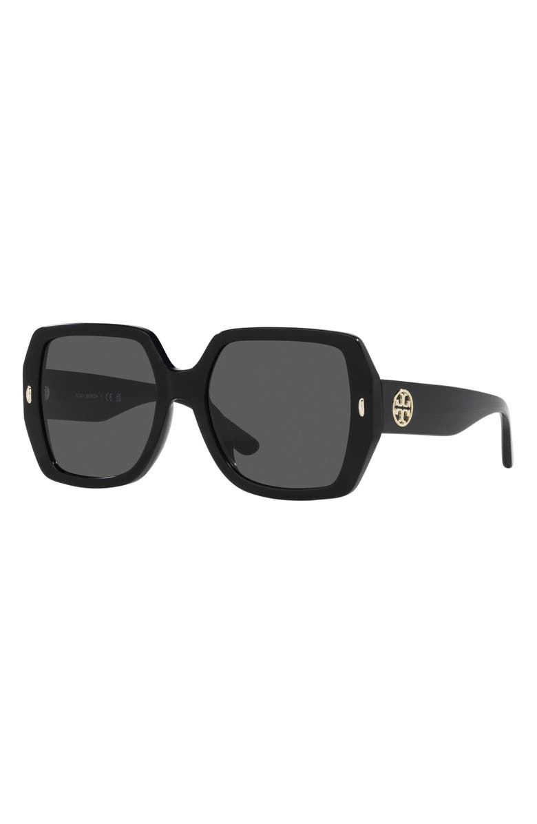 Tory Burch 54mm Square Sunglasses, Alternate, color, 
