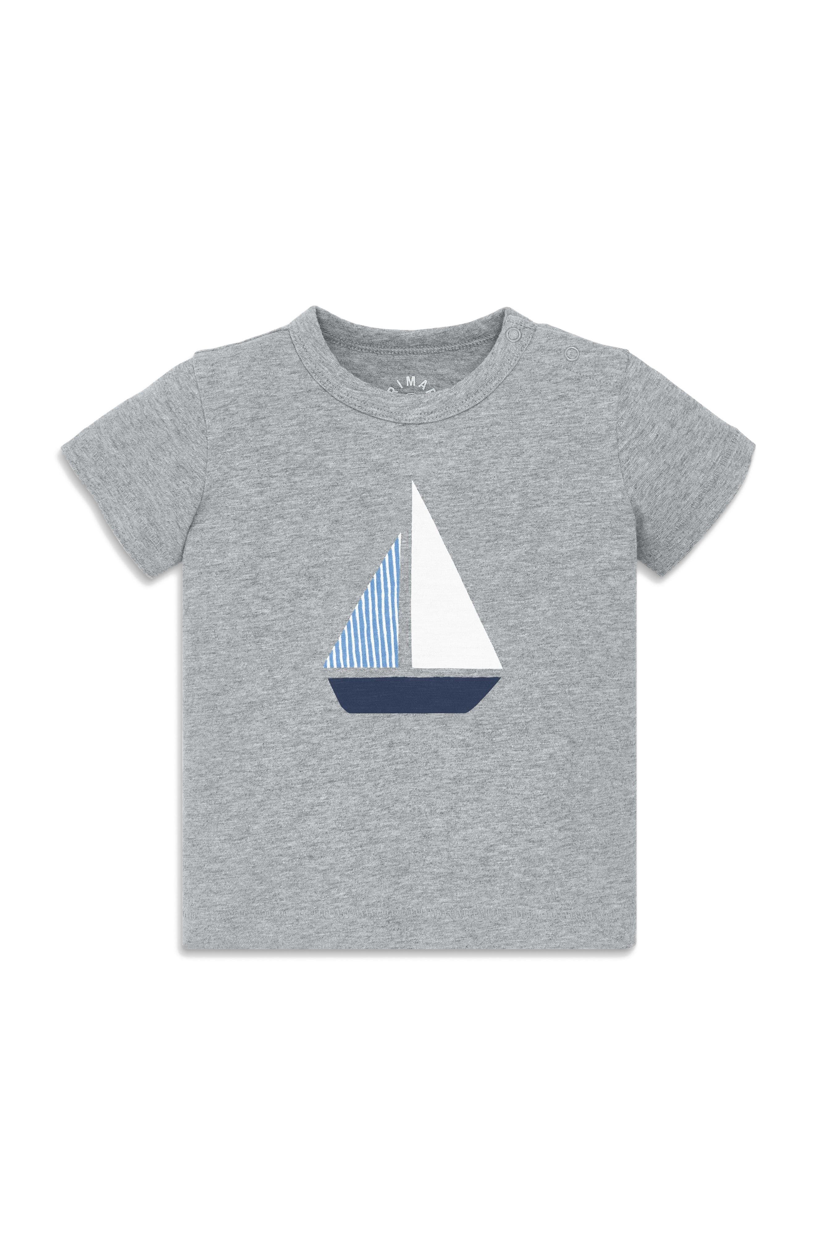 selected Heather Grey Sailboat