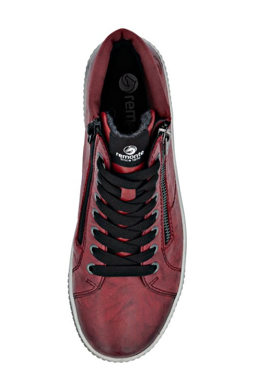 Remonte Maditta 72 High Top Sneaker In Pink